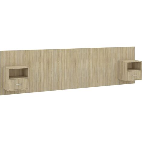 Maison Exclusive - Testiera Letto con Armadietti Legno Multistrato Rovere Sonoma