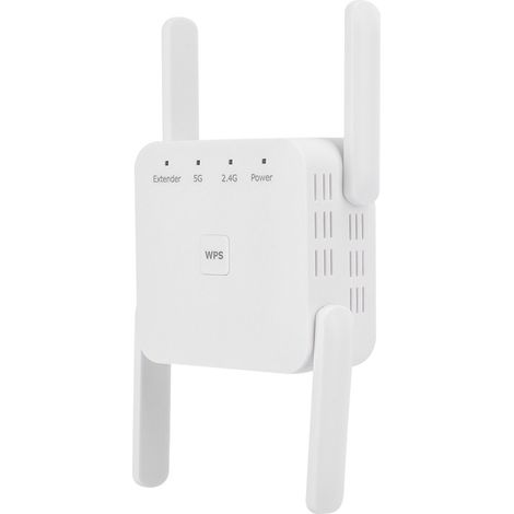 Répéteur Wi-Fi avec port réseau mural, relais sans fil, portée de 1200 m, double fréquence, prise 100-240 V. (1/5)