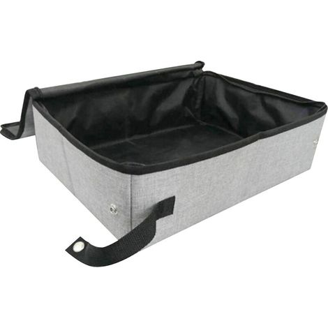 Litière pour Chat avec Couvercle en Tissu Oxford, Bassin étanche Pliable Facile à Transporter pour Toilettes pour Chaton, pour Camping en Plein Air Maison(Size:s) (1/5)
