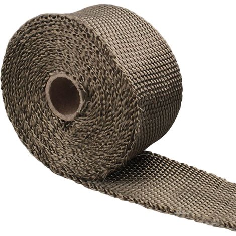 Rouleau de film thermique pour échappement, résistance aux hautes températures, ruban d'isolation phonique pour moto, 5mmx50mmx10m/0.2inx2inx11yd, titane doré (1/5)