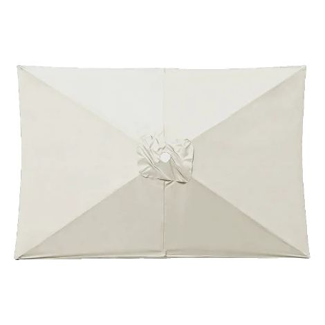 Ombrellone rettangolare a braccio laterale, protezione UV, facile manutenzione, bianco crema, 1,9 x 1,25 m (1/2)