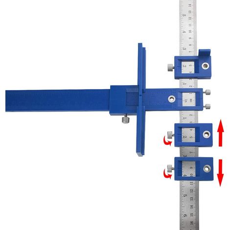 JSSEVN - Hardware template, drilling guide, wooden drilling guide for installing handles and knobs on doors and drawers (1/4)