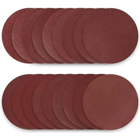 180-mm-Schleifscheiben, 50-teiliges Schleifscheiben-Set, Schleifpapierkörnung 40/60/80/100/120/150/180/240/320/400 (1/4)