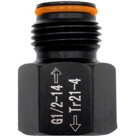 CO2-Konverteradapter für kohlensäurehaltige Getränke, TR21-4-Buchse auf G1/2-14-Stecker, für Maker-Gasflasche und Maker-Regler. (1/5)