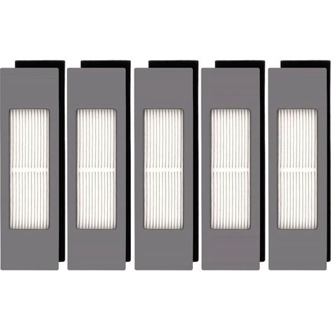 (5 pièces) Filtre HEPA pour robot aspirateur Ecovacs DEEBOT OZMO 920 950 T8 AIVI Max T9 T5 N5 N7 N8+ N8 Pro Plus DX55 DX93 DJ65, kit de filtres pour aspirateur robot, pièces de rechange 5 filtres (1/4)