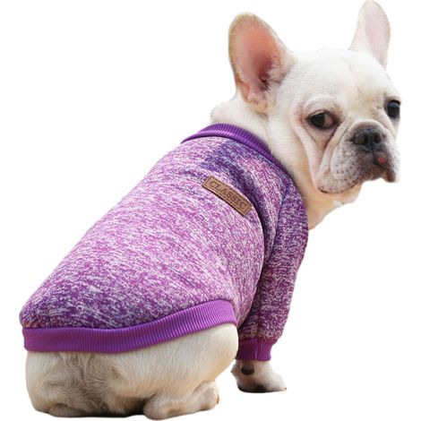 1 pull pour chien, cardigan épais en maille, chaud et doublé laine, taille M, adapté chiens chats petits et moyens (1/5)