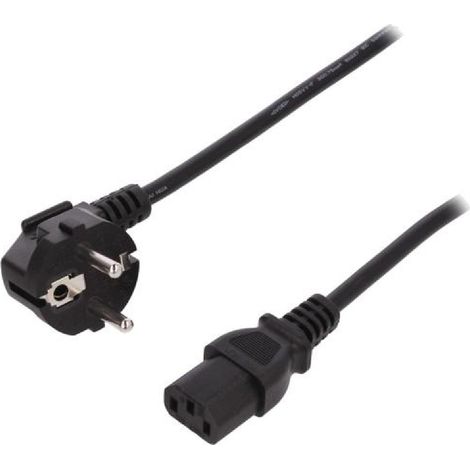 Cable alimentation angulaire vers C13 femelle 750mm