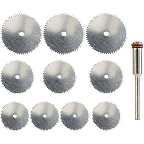 Set de Disques de scie circulaire en acier inoxydable - Mini Scie Disc pour outil rotatif - Foret de la scie - Rotary Perceuse rotative - 11pcs (1/5)