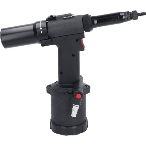 Handbetriebene pneumatische Nietmutternpistole mit 5 Aufsätzen für M3 bis M10 Aluminium, Kupfer, Eisen, Edelstahl (1/5)