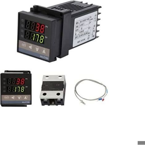 Contrôleur De Température Numérique - Plage 0 À 1300 ℃ - Alimentation AC 110-240 V - Précision 0 5 % FS - Sonde Acier Inoxydable Étanche - 1 Pièce (1/4)