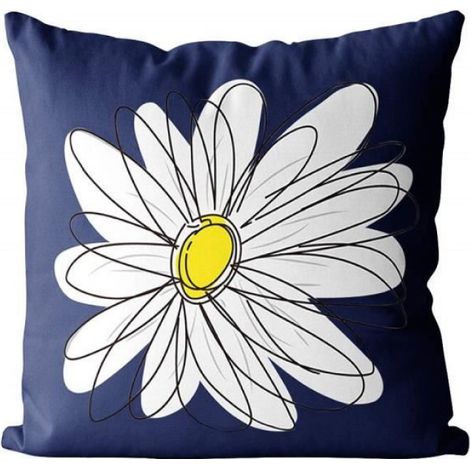 Housse de Coussin de Canapé Lot de 4 en Polyester Imprimé Motif Fleurs Décoratif, Taie d'Oreiller Décoration pour Maison Chambre Lit, 45 x 45 cm (1/4)