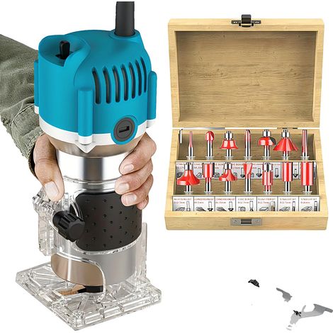 Holzfräse, Präzises Trimmen, Vielseitige Verwendung, 800W (1/2)