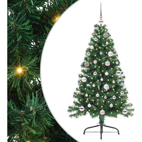 Árbol de Navidad Artificial Preiluminado Verde 150 cm PVC