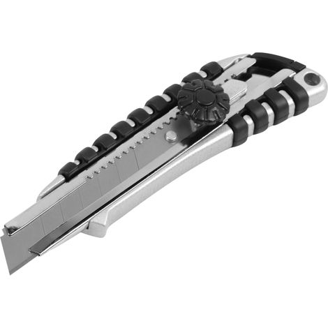 Couteau à main avec molette, lame de coupe en métal, lame sécable et remplaçable 18 mm Vorstahl (1/5)