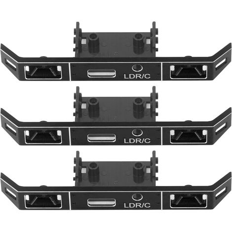 3-teiliges Frontstoßstangenset für ferngesteuerte Autos, aus Aluminiumlegierung, hochfest und verschleißfest, elegant und leicht, erhältlich in Silber und Schwarz. (1/4)