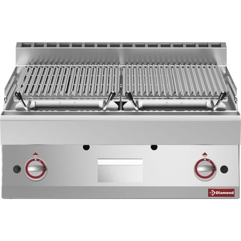 Grill pierre de lave 1 / 1 module grille en fonte- Diamond