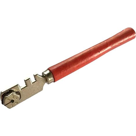 Potente cortador de vidrio - Herramienta de corte plana con seis ruedas y una redonda para cortar azulejos de vidrio - Rueda de corte - Kit de corte de vidrio para principiantes - Vitral con aceite pa
