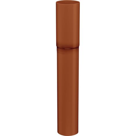 INEFA Fallrohr Verlängerung, PVC-U, Regenfallrohr Verlängerung, Dachrinnenzubehör, Made in Germany - 1 Stück, DN100 / 100mm Braun