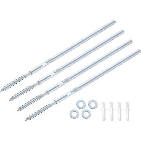 4 pcs Flottant Étagère Supports Métal Caché Étagère Soutien Supports 8 x 250mm Invisible Étagère Supports avec Vis pour Flottant Bois Étagères (1/5)