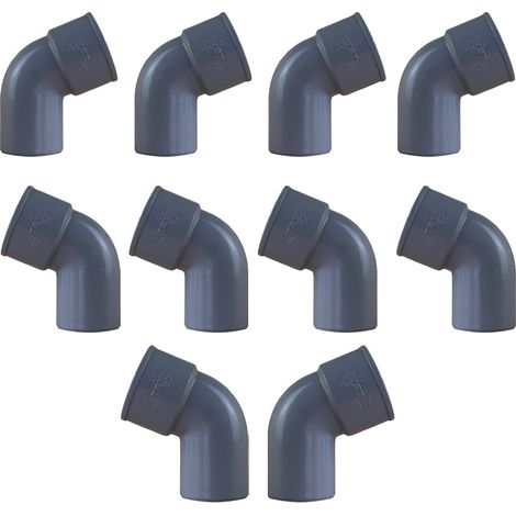10 coudes PVC 67°30 Mâle/Femelle Ø40 - First Plast (1/5)