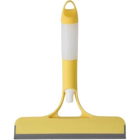 Raclette de fenêtre de douche, essuie-glace de nettoyage par pulvérisation, grattoir compact avec silicone remplaçable et poignée ergonomique, nettoyant polyvalent avec buse de pulvérisation intégrée, (1/4)