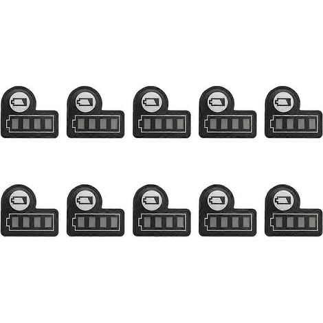 10 étiquettes autocollantes d'indicateur de charge pour batterie lithium 18 V BL1830/BL1430 (1/5)