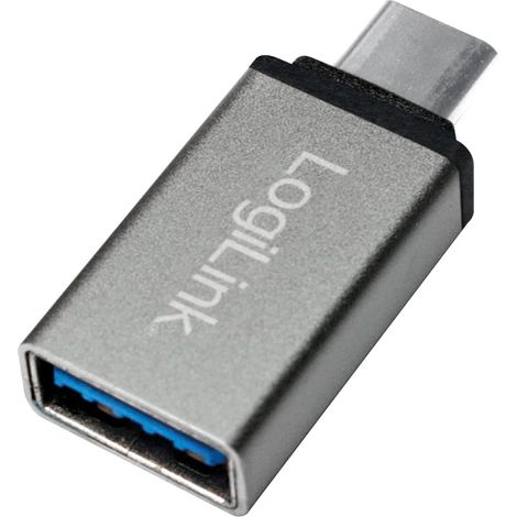 Adaptador OTG Logilink AU0042 USB 3.2 Gen1 Tipo-C (M) a USB-A (F), plateado (1/5)