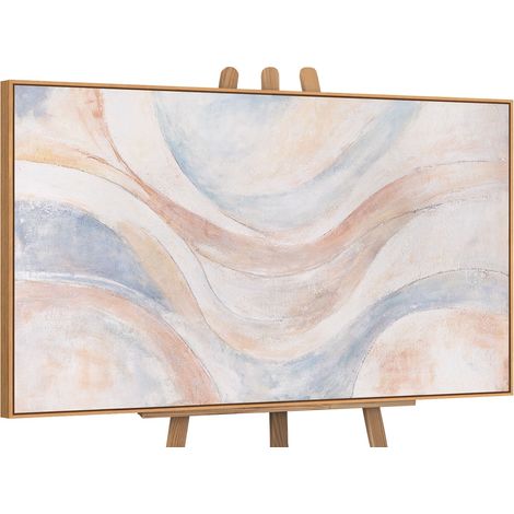 Gemälde Windlinien Rahmen Eichefarben 120x80 cm (1/5)