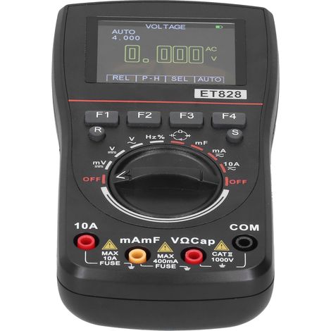 Multimètre oscilloscope ET828 Pro 2 en 1 portable avec taux d'échantillonnage de 1 MHz 2,5 MSPS (1/5)