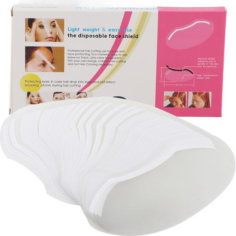 50 Pièces Visière de Protection Faciale Anti-Éclaboussures pour Salon de Coiffure, Indestructible (1/5)