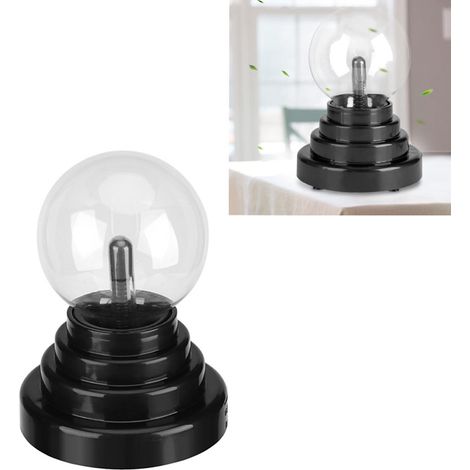 Lampe de Bureau Innovante à Boule Lumineuse - Modèle L1232 - Lampe de Party USB/Batterie, Décor Bureau/Chambre, Purifie l'Air avec Ions Negatifs, Interaction Electrostatique, 10x14cm, ABS+Verre, 0.5W, (1/5)