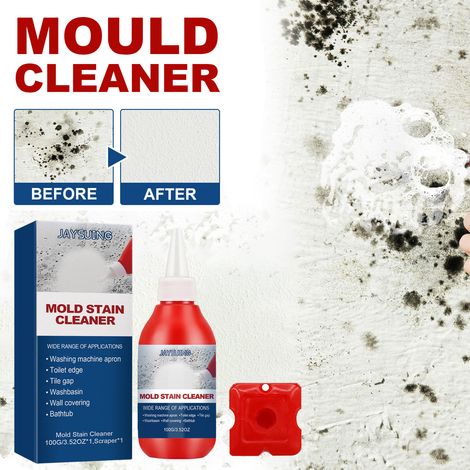 Mold Removal Gel, Multi-Purpose Wall Cleaning, Stain Removal, and Renovation Agent for Households, Kitchens, and Bathrooms -- 100g + Scraper (1/5)