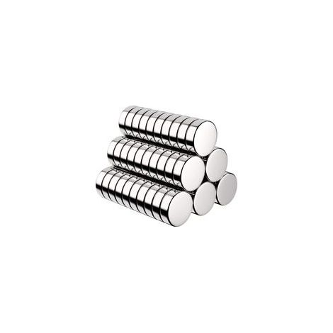 Lot de 60 aimants ronds en néodyme 10x3mm – Force de traction 0,8 kg – Boîte de rangement incluse – Pour surfaces métalliques - Incluse-10X3Mm (1/5)