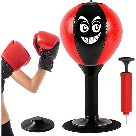 Sac de Frappe de Bureau, Punchingball de Bureau avec Ventouse Pompe (1/5)