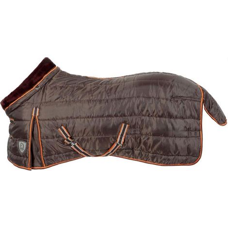 Coperta da box imbottitura polyfill 330g e tessuto esterno 420 Denari con collo in agnellino sintetico: 155 cm, Blu 09 (1/5)
