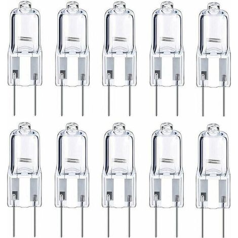 Ampoules G4 Halogènes Ampoule 12v 10W, Blanc chaud, Lot de 10, (1/4)