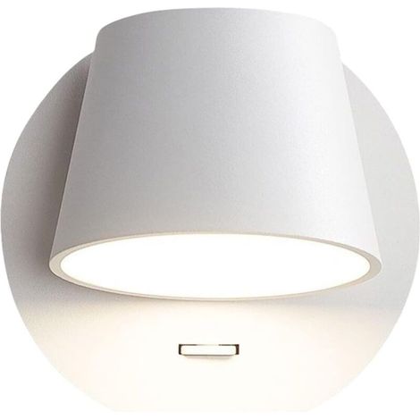 5W Applique Murale LED Rotation Libre 350°, Lampe Liseuse Murale Blanche Chaude , Lampes de Lecture Murales, Applique Murale avec Interrupteur, Applique Art Deco pour Chambre Chevet (Blanc) (1/5)