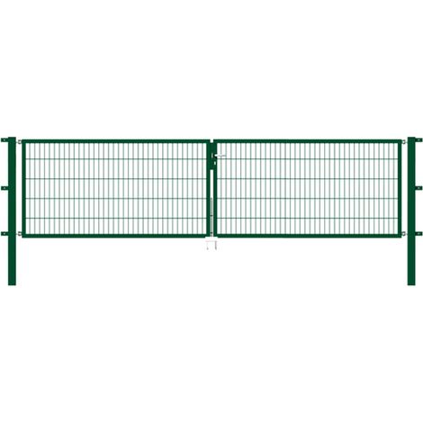 ALBERTS Doppeltor Flexo, fvz.grün Kst.b.RAL 6005, lichte BxH4000x1000, PF80x80/1700mm (1/3)
