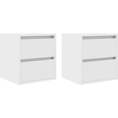 Comodini a Muro 2 pz Bianchi 38x34x40 cm vidaXL 227532 (1/5)