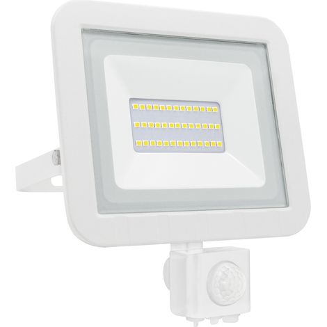 Proyector led con sensor blanco matel 30w