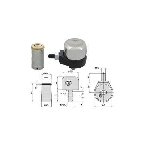 LUCCHETTO BLOCCASERRANDA COMPLETO CUFFIA IN ACCIAIO INOX 4221  (4221)    VIRO