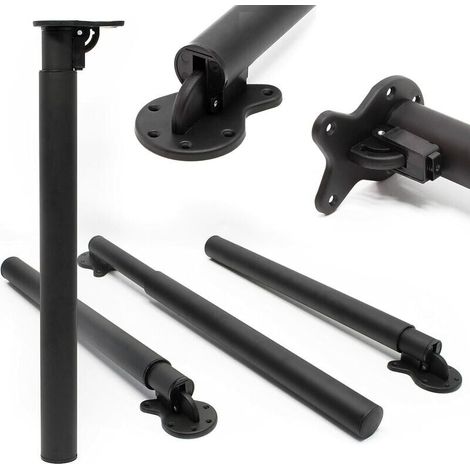 royaluxe -1x pied de table noir réglable en haut 70-110cm (1/4)