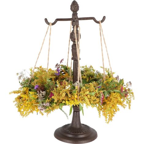 Porte Couronne de Table - Fonte Marron - 23 x 23 x H 54,5 cm - Livraison gratuite (1/2)