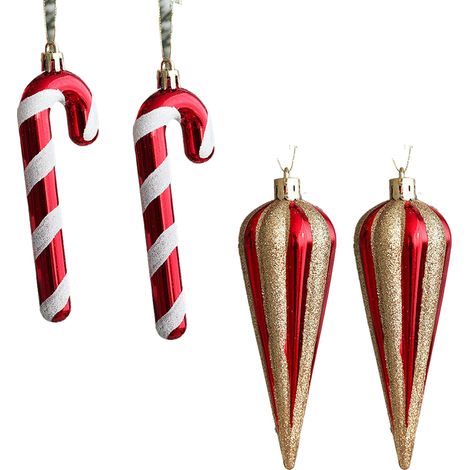 Ornement De Noel - Pour Arbre De Noel - Deco Festive Interieure - Lot De 12 (1/5)