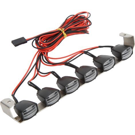 Quadratische LED-Dachlichtleiste, DIY-Scheinwerfer für SCX10 1/10 RC-Car (6 Leuchten) (1/5)