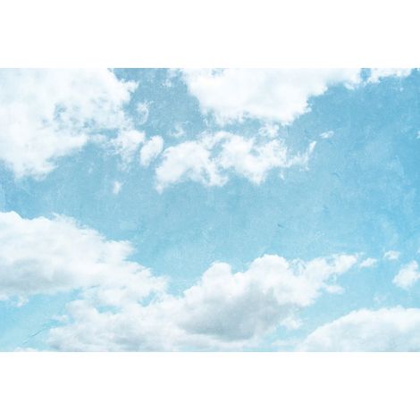 Papier peint panoramique nuage bleu & blanc | Tapisserie panoramique ciel pour chambre bébé | Papier peint panoramique chambre enfant & plafond - 384 X 260 cm (8 pièces) (1/4)