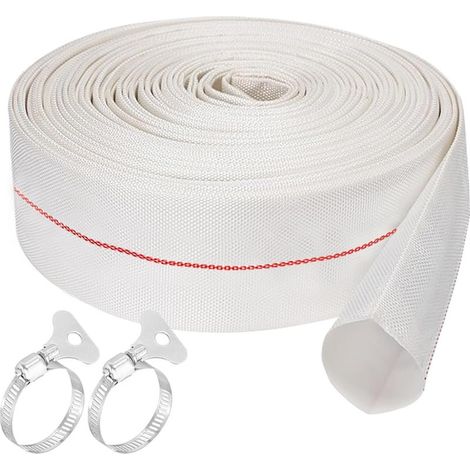 Tuyau Refoulement Plat 32mm 1 1/4 10 M Tuyau d'Incendie pour Pompes Submersibles ou Pompes à Eau Sale (32mm, 10) (1/5)