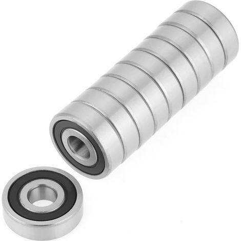 10pcs 6200-2RS Double Rubber Sealed Steel  Deep Groove Ball Bearings 10309mm (1/5)