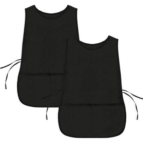 Grembiule con 2 tasche, taglia standard 72,4 cm x 47,0 cm, misto poliestere e cotone, nero. (1/3)
