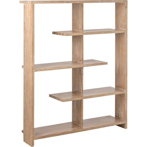 Bibliothèque en Bois "Manga" 146cm Blanc Cassé (1/5)